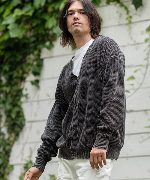 CAMBIO（カンビオ） カーディガン mcg3494-Stonewashed Waffle Knit