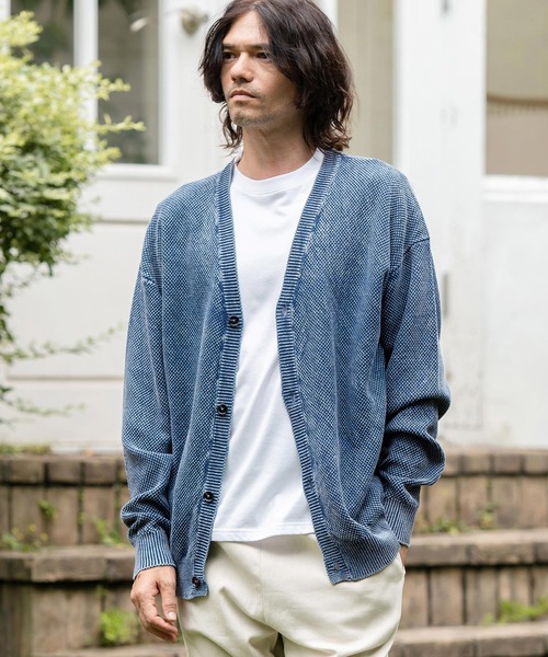 CAMBIO（カンビオ） カーディガン mcg3494-Stonewashed Waffle Knit