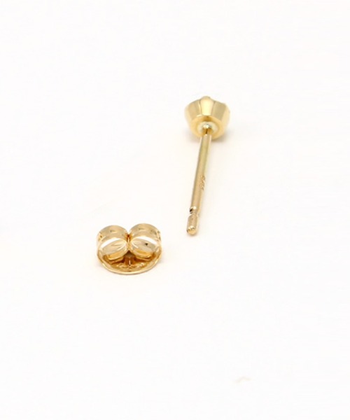 ピアス 「K18」一粒ダイヤモンドピアス/片耳/金属アレルギー対応「動画あり」 レディース メンズの画像