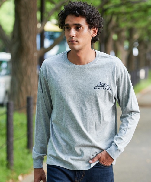 Eddie Bauer tシャツ グラフィック 長袖 Tシャツ メンズ