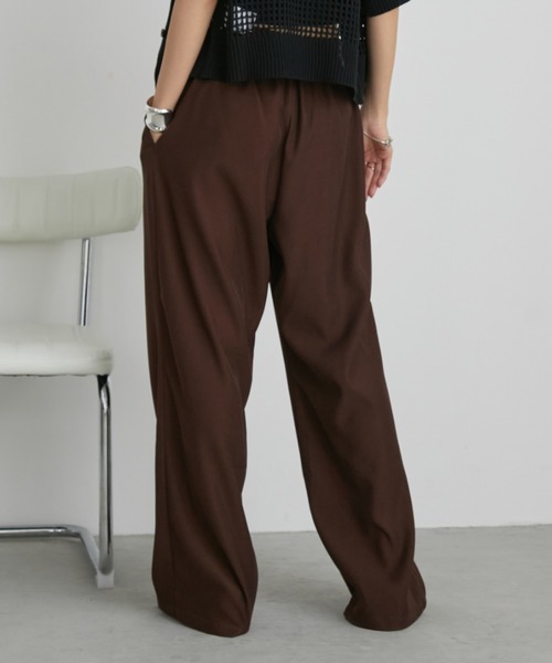 45R ダークマドラスのイージースラックスショートパンツWOMAN 45R ダークマドラスのイージースラックスショートパンツWOMAN