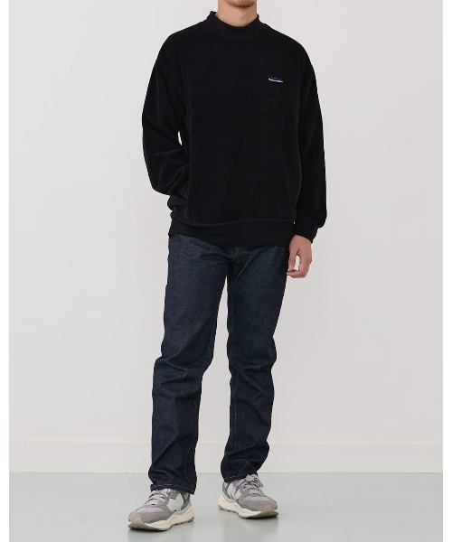 新品 THOUSAND MILE ニットフリース モックネック ブラック L THOUSAND MILE（サウザンドマイル） セーター ニット 「THOUSAND MILE