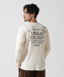 tシャツ LONGSLEEVE T-SHIRT WAFFLE FLYING TIGERS / 長袖Tシャツ ワッフル フライングタイガース / AVI｜ZOZOTOWN Yahoo!店