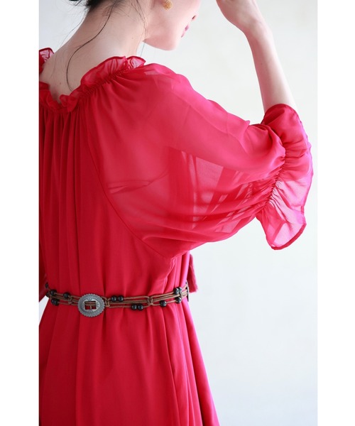 オフショルダー ベージュ ロングワンピース ワンピース オフショルダー長袖ロングワンピース : ZOZOTOWN Yahoo!店