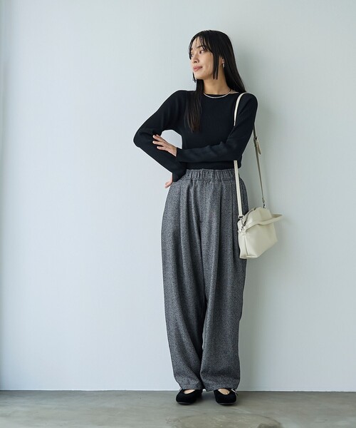 RONEL パンツ ネップツイードバルーンパンツ レディース : ZOZOTOWN