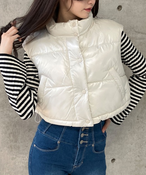 ジーナシス　jeanasis パファーショートダウンベスト ジーナシス jeanasis パファーショートダウンベスト