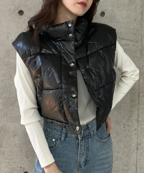 GLAMOROUS JANE ダウンベスト ベスト ショート中綿ダウンベスト