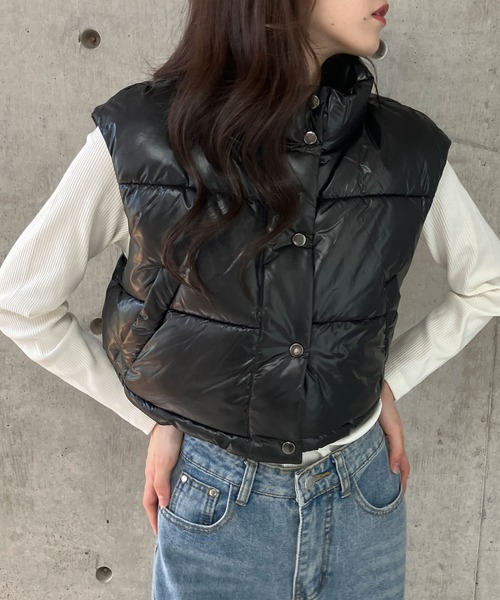 GLAMOROUS JANE ダウンベスト ベスト ショート中綿ダウンベスト
