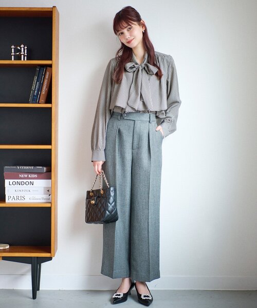 index（インデックス） パンツ 「美人百花掲載」ヴィンテージツイード