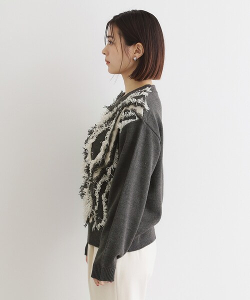 ニット セーター 「セットアップ可」フリンジニットプルオーバー/洗える レディース THE SHOP TK ニット セーター 「セットアップ可」フリンジニット