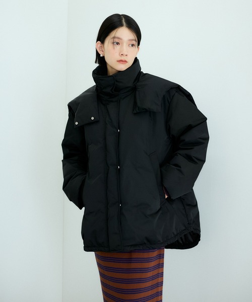 美品 SALON アダムエロペ ダイヤキルティング ダウンコート ブラック ADAM ET ROPE'（アダムエロペ） ダウンコート ダウンジャケット