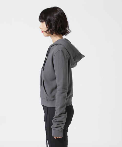 ブラック クロップド パーカー nache NACHE パーカー NACHE/ナチェ/CROPPED HOODIE ZIP-UP レディース
