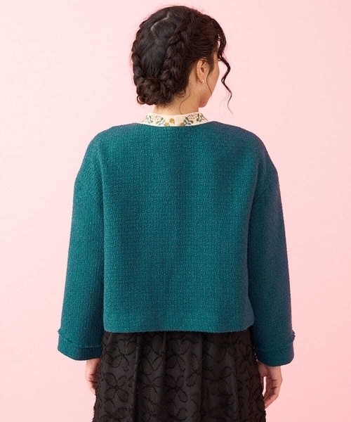 新品未使用　Jocomomola 刺繍ノーカラージャケット Jocomomola（ホコモモラ） ジャケット ノーカラージャケット Laberinto