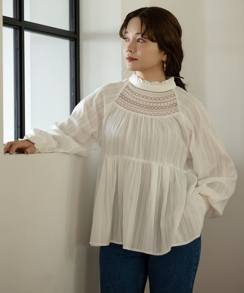 Sonny Label / サニーレーベル 『WEB/一部店舗限定』NaokoTakayamaレースブラウス WEB/一部店舗限定』NaokoTakayamaレースブラウス（シャツ