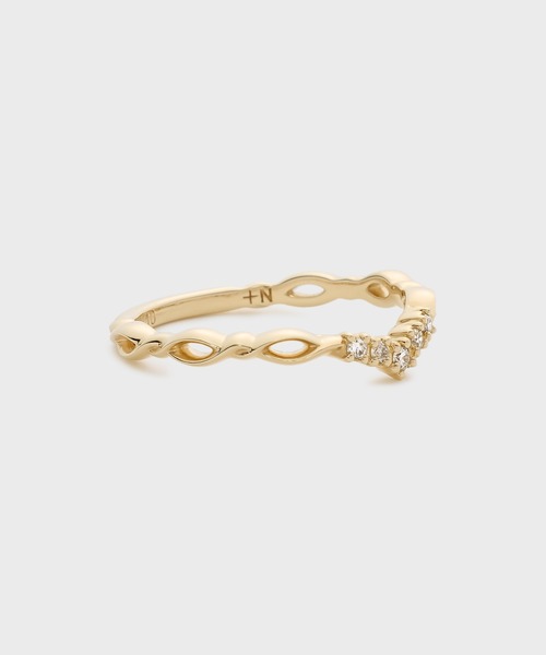 指輪 リング 「Pocket Ring」K10ダイヤモンドピンキーリング レディースの画像