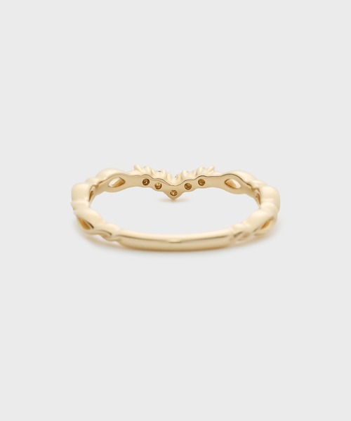 指輪 リング 「Pocket Ring」K10ダイヤモンドピンキーリング レディースの画像