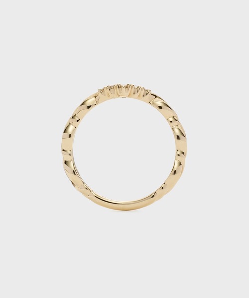 指輪 リング 「Pocket Ring」K10ダイヤモンドピンキーリング レディースの画像
