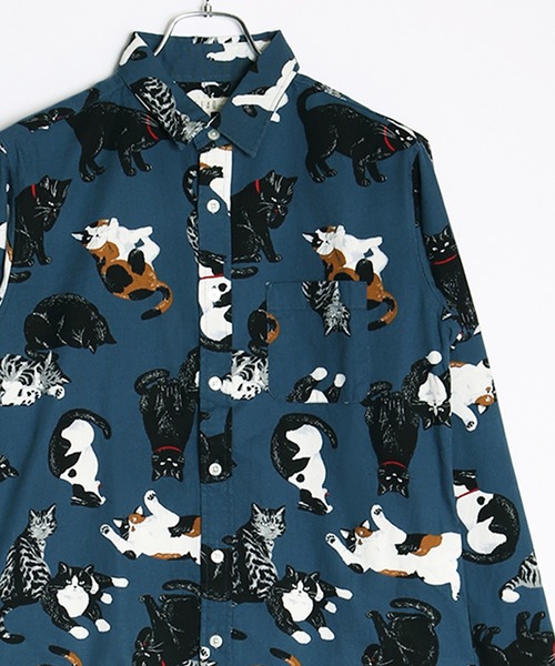 猫柄ポロシャツとバッグのセット 猫柄 ポロシャツとバッグのセット