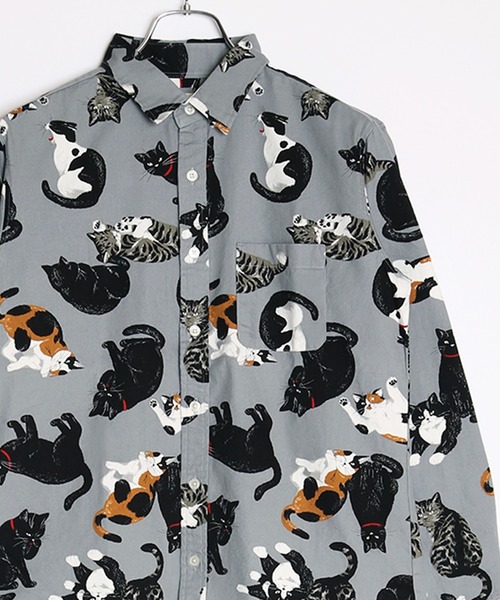 ブラウス シャツ PRANK CATS CHINA シャツ レディース メンズ PHANTOM CATS CHINA SHIRT | Candy Stripper（キャンディ