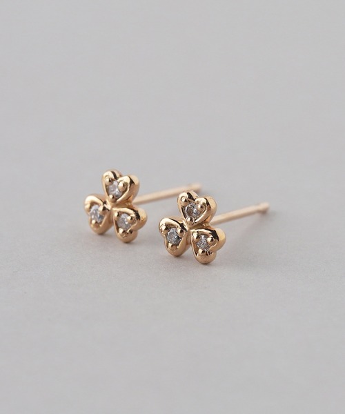 シエナロゼ♣️クローバーピアス SIENA ROSE ピアス クローバーモチーフダイヤピアス レディース