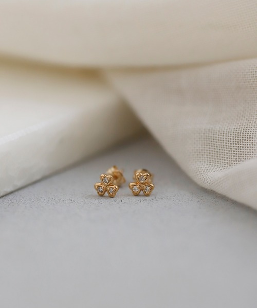 SIENA ROSE（シエナロゼ） ピアス クローバーモチーフダイヤピアス