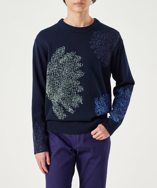 paulsmithセーター PS Paul Smith セーター ニット Half Tone Floral” クルーネック