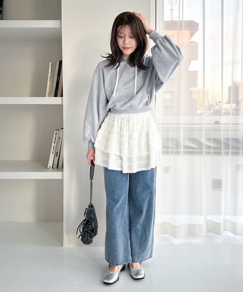 Heather パーカー ピコレースフーディ 322058 レディース : ZOZOTOWN