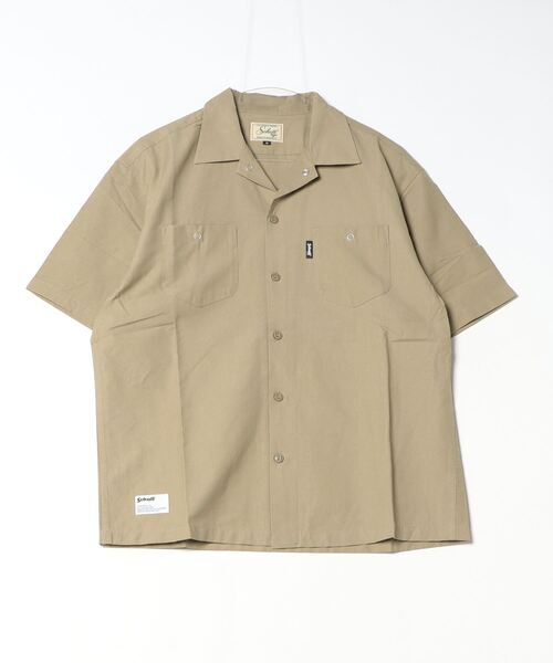 SCHOTT 　ショット　ワークシャツ 　半袖シャツ ベージュ 　ほぼ未使用品 Schott N.Y.C シャツ Schott/ショット/CN WORK SHIRT BORN IN