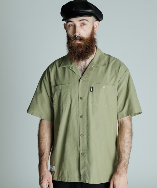 ひ*ぅ様 ショット ワークシャツ ボーン イン ニューヨーク L ショット Schott CN WORK SHIRT BORN IN NYC/CNワークシャツ