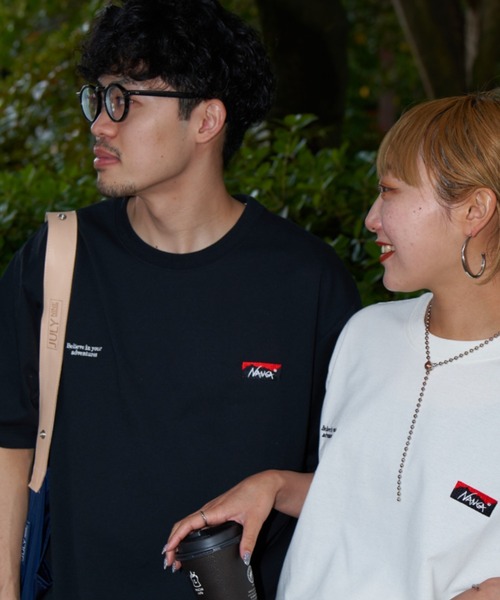 tシャツ 「NANGA/ナンガ」 別注 ブランドロゴ刺繍 ショートスリーブTシャツ レディース メンズ