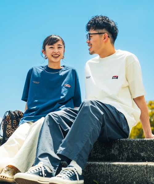 tシャツ 「NANGA/ナンガ」 別注 ブランドロゴ刺繍 ショートスリーブTシャツ レディース メンズ NANGA tシャツ 「NANGA/ナンガ」 別注 ブランドロゴ刺繍
