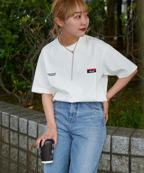 tシャツ 「NANGA/ナンガ」 別注 ブランドロゴ刺繍 ショートスリーブTシャツ レディース メンズ NANGA tシャツ 「NANGA/ナンガ」 別注 ブランドロゴ刺繍