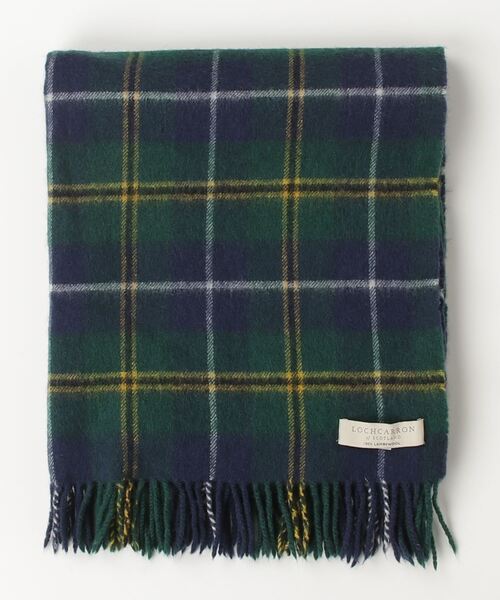 LOCHCARRON スコットランド製 ストール　グリーン Lochcarron of Scotland チェック柄ストール - グリーン レディース