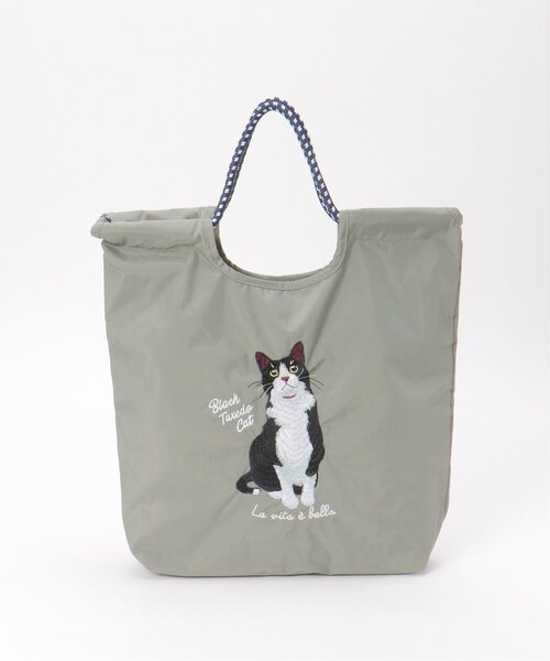 OKAJIMA 動物刺繍トートバッグ 中型 LBC（エルビーシー） ショルダーバッグ バッグ アニマル刺繍コード