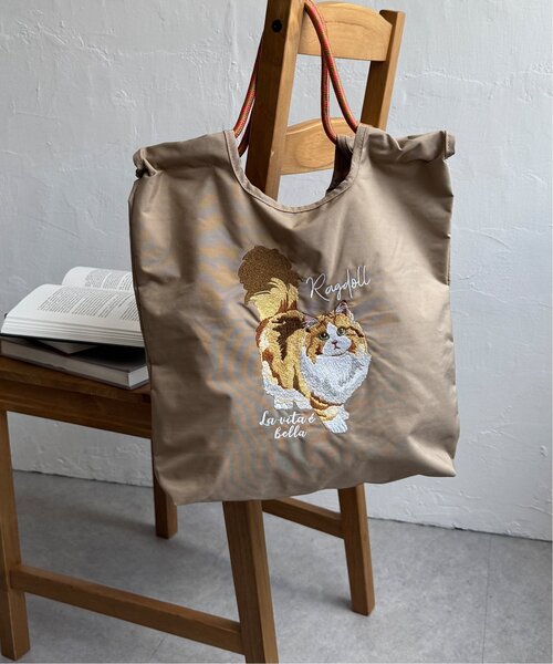 LBC ショルダーバッグ バッグ アニマル刺繍コードトートバッグ