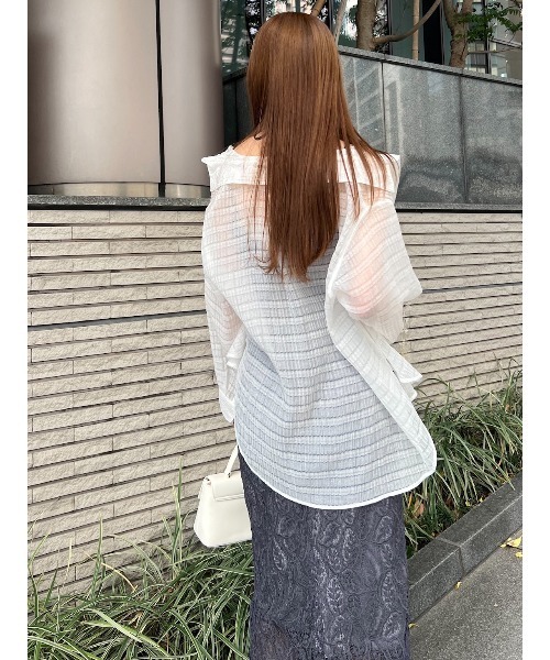 snidel シアーシャツ　新品未使用 SNIDEL ブラウス シャツ シンプルシアーシャツ レディース