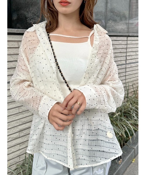 スナイデル　シアーシャツ　新品未使用 セール】シアーシャツ（シャツ/ブラウス）｜SNIDEL（スナイデル