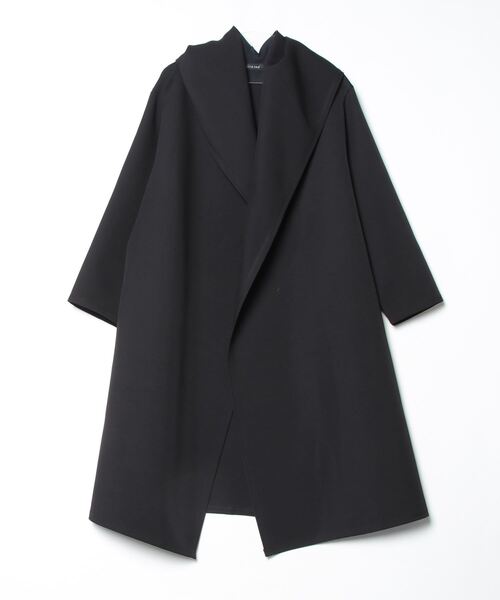 【美品】mizuiroind ミズイロインド ロングコート ブラック mizuiroind（ミズイロインド） コート - ブラック レディース