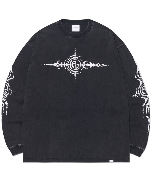 tシャツ A'GEM/9 × .kom 「NOMANUAL/ノーマニュアル」 CRACKED LINE LONG SLEEVE UNIFORM/クラッ NOMANUAL tシャツ A'GEM/9 × .kom 「NOMANUAL/ノーマニュアル