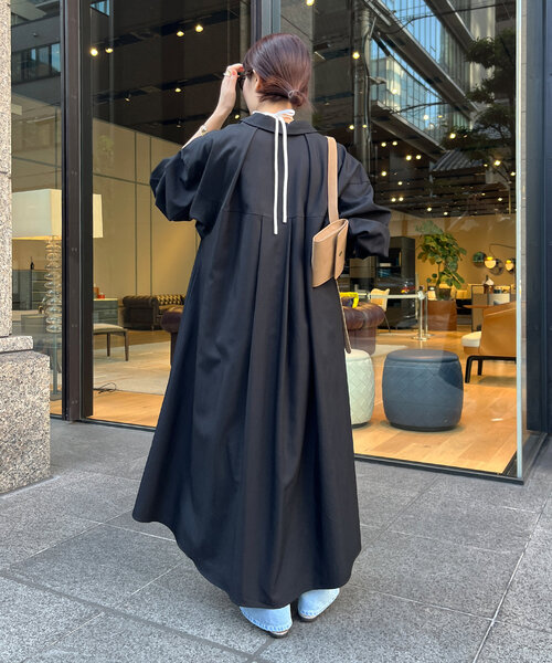 DouDou ワンピース 袖ボリュームシャツワンピース : ZOZOTOWN