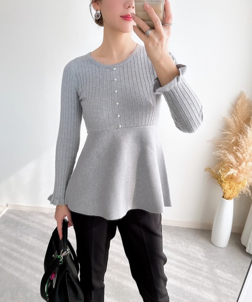 &. NOSTALGIA（ノスタルジア） ニット セーター 「ZOZO限定」パール