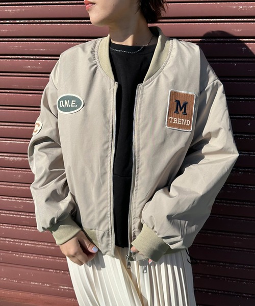 CRB ma1 ma-1 ロゴワッペン付MA-1 レディース : ZOZOTOWN Yahoo!店