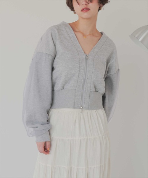 カーディガン チュール＊ニットＺＩＰカーディガン レディース 27_000000024379.jpg?1732073289