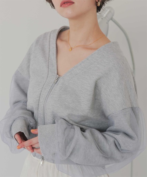 カーディガン チュール＊ニットＺＩＰカーディガン レディース 新品 チュール＊ニットZIPカーディガン - メルカリ