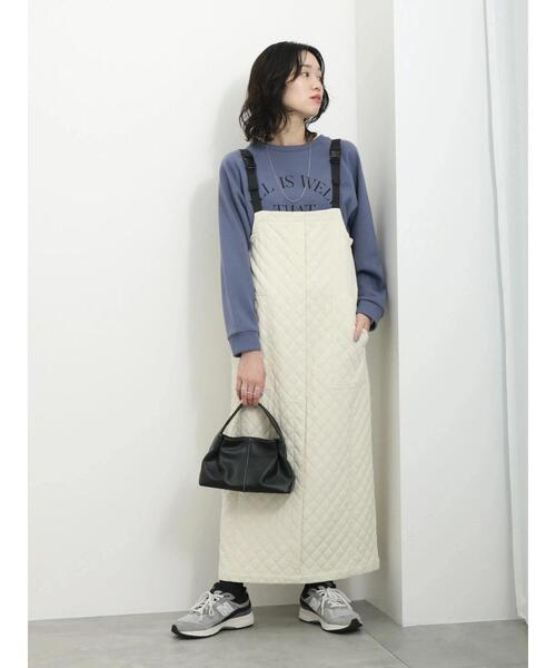 「Samansa Mos2 blue」 サロペットスカート F カーキ レディース_画像2