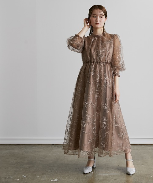 Jolie et Jolie（ジョリー エ ジョリー） ドレス ラメエンブロイダリー