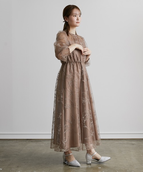 Jolie et Jolie（ジョリー エ ジョリー） ドレス ラメエンブロイダリー