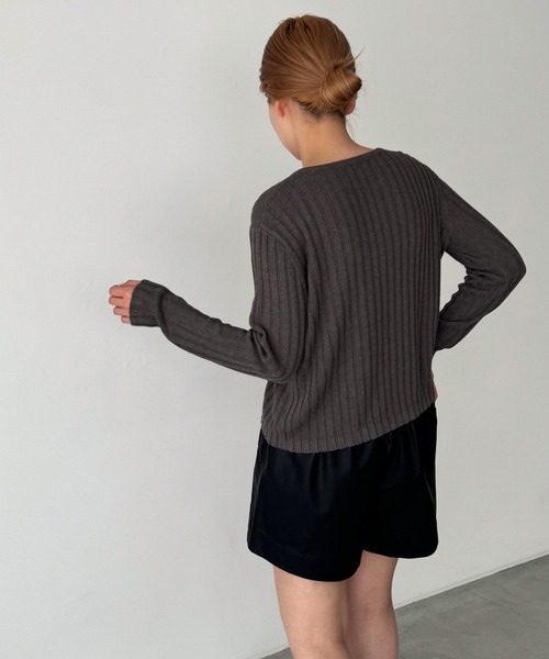 CANAL JEAN カーディガン El mar レーヨンキーネック