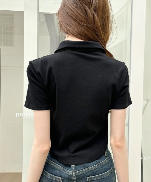シェリエ＊襟付きトップス SLY | PUFF SLEEVE GATHER CUT トップス (Tシャツ・カットソー