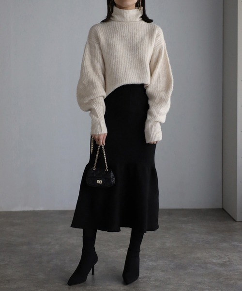 「Bonjour Sagan」 タートルネックニット FREE ホワイト レディース_画像3